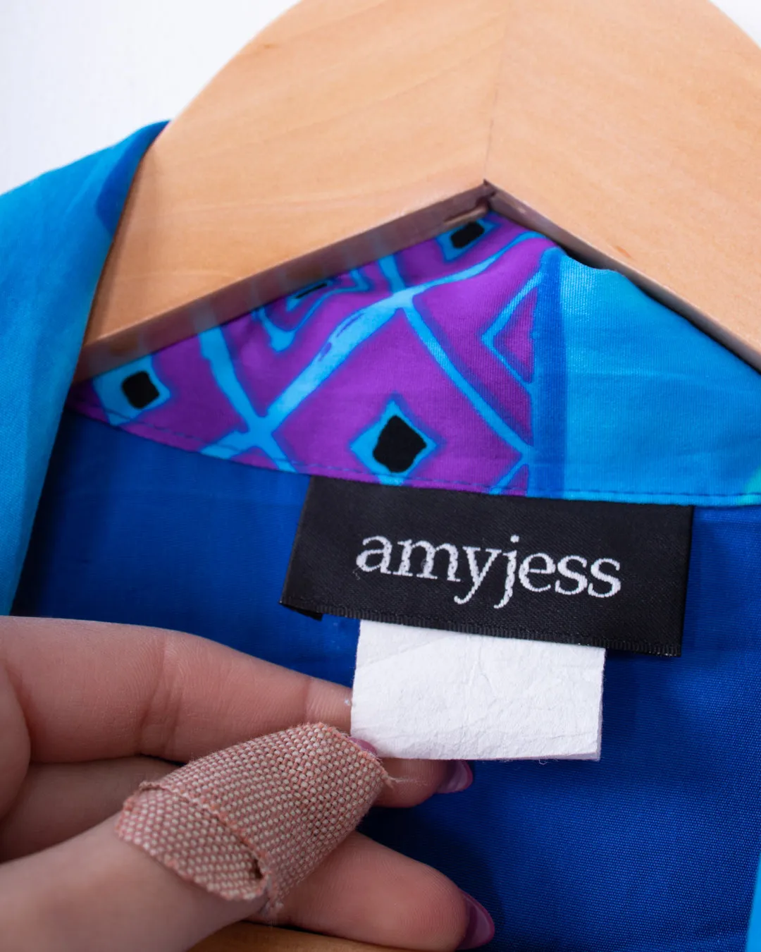 80s Amy Jess Blue Marine Windbreaker