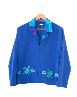 80s Amy Jess Blue Marine Windbreaker