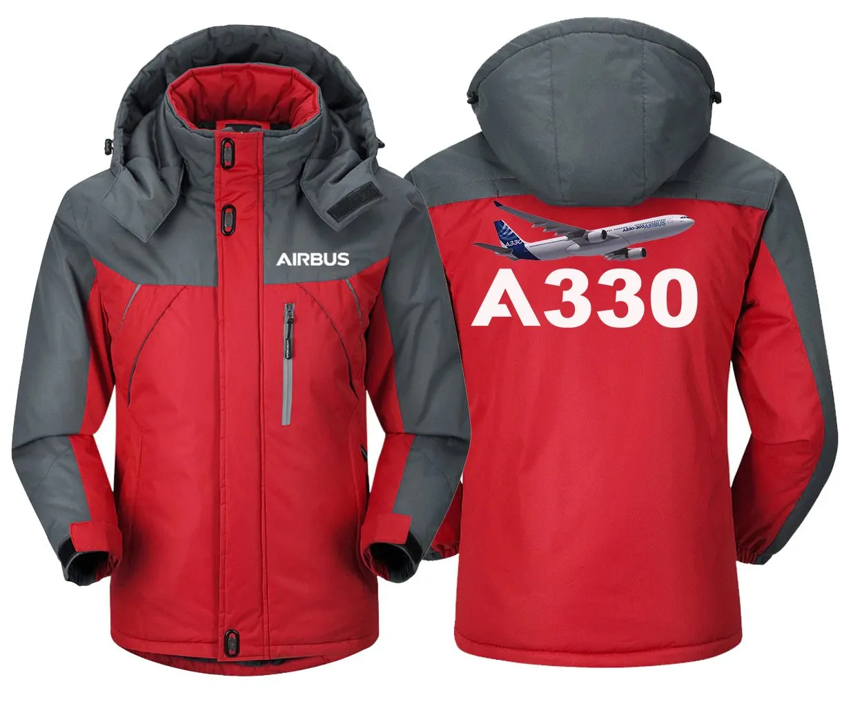 Airbus A330 Winter Coat - Water-Resistant, Windbreakers with Utility Pockets and Slim Fit Design