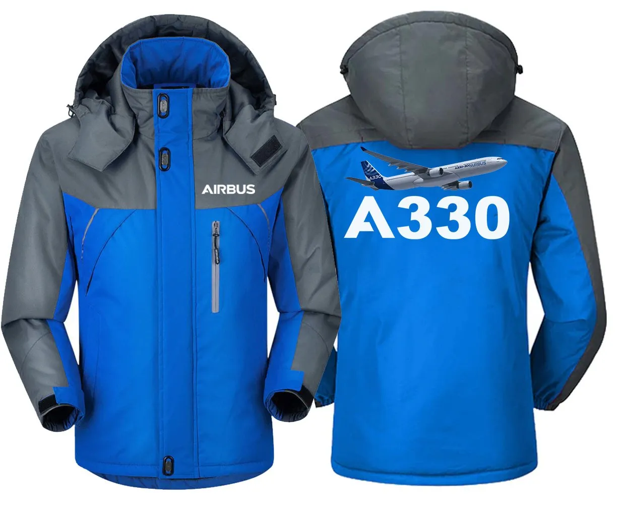 Airbus A330 Winter Coat - Water-Resistant, Windbreakers with Utility Pockets and Slim Fit Design