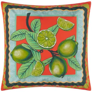 Anemone Limes Printed Outdoor Cushion Multicolour