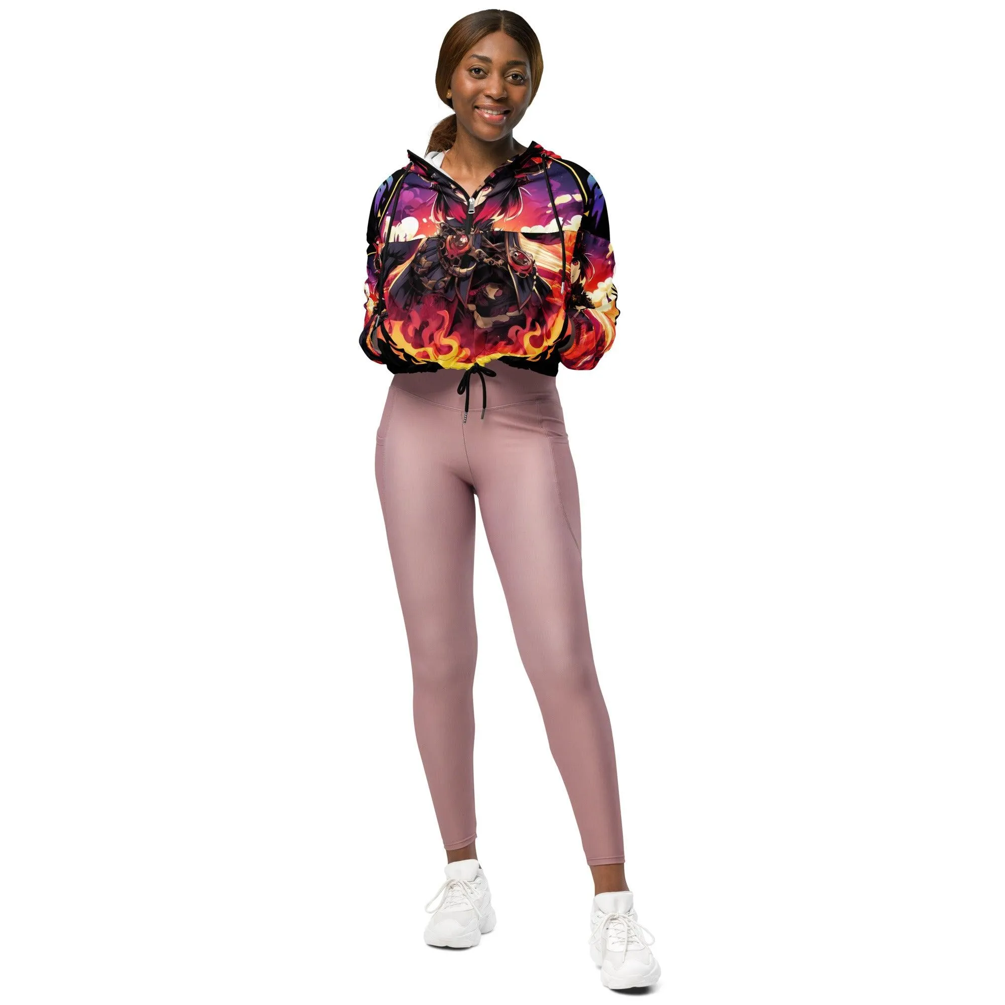 Anime Succubus Women cropped windbreaker