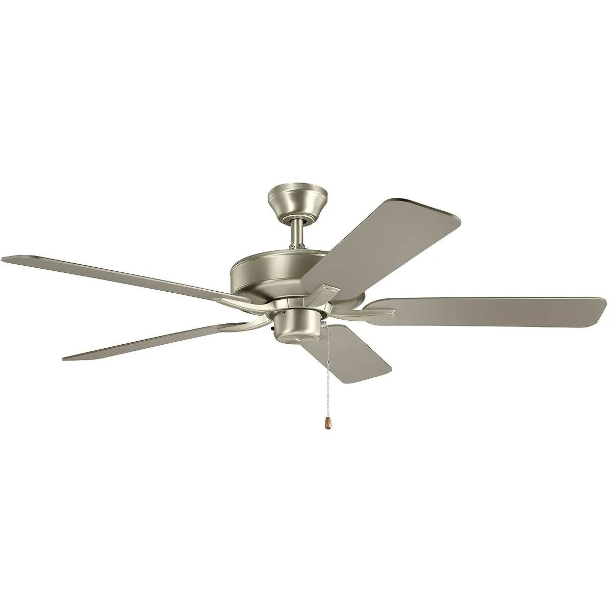 Basics Pro 52 Inch Brushed Nickel Ceiling Fan with Pull Chain