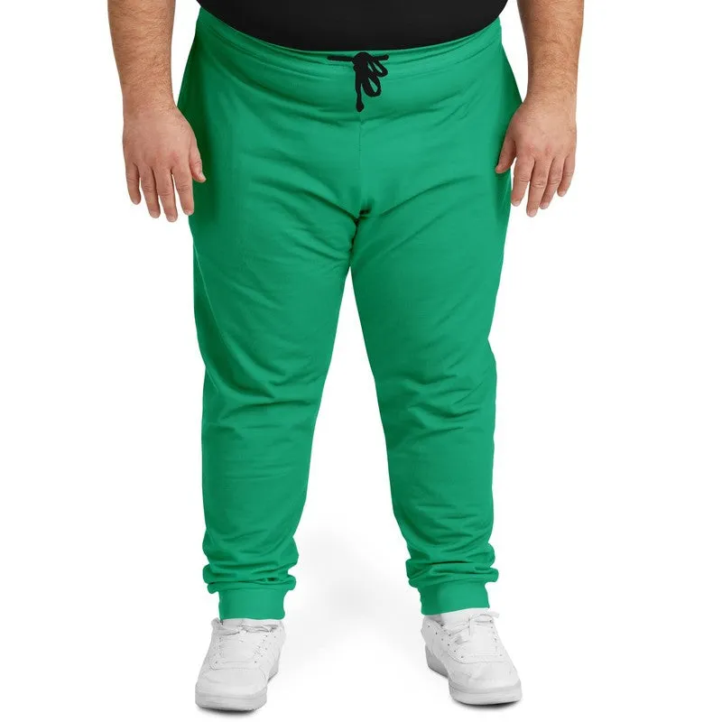 Bright Cool Green Joggers | Unisex | with PLUS sizes | Bright Pure Cool Green | C100M0Y75K0