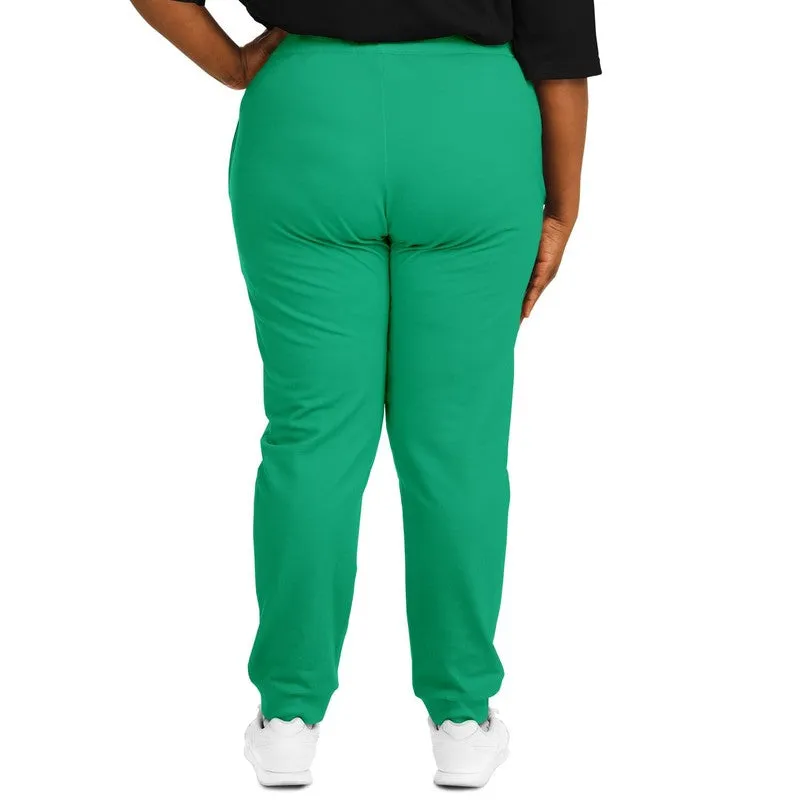 Bright Cool Green Joggers | Unisex | with PLUS sizes | Bright Pure Cool Green | C100M0Y75K0