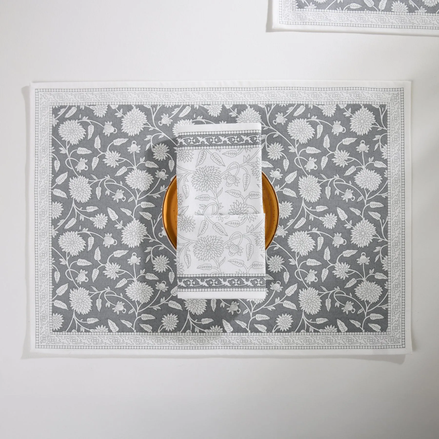 Buti Marigold Beige Table Mat Set of 6