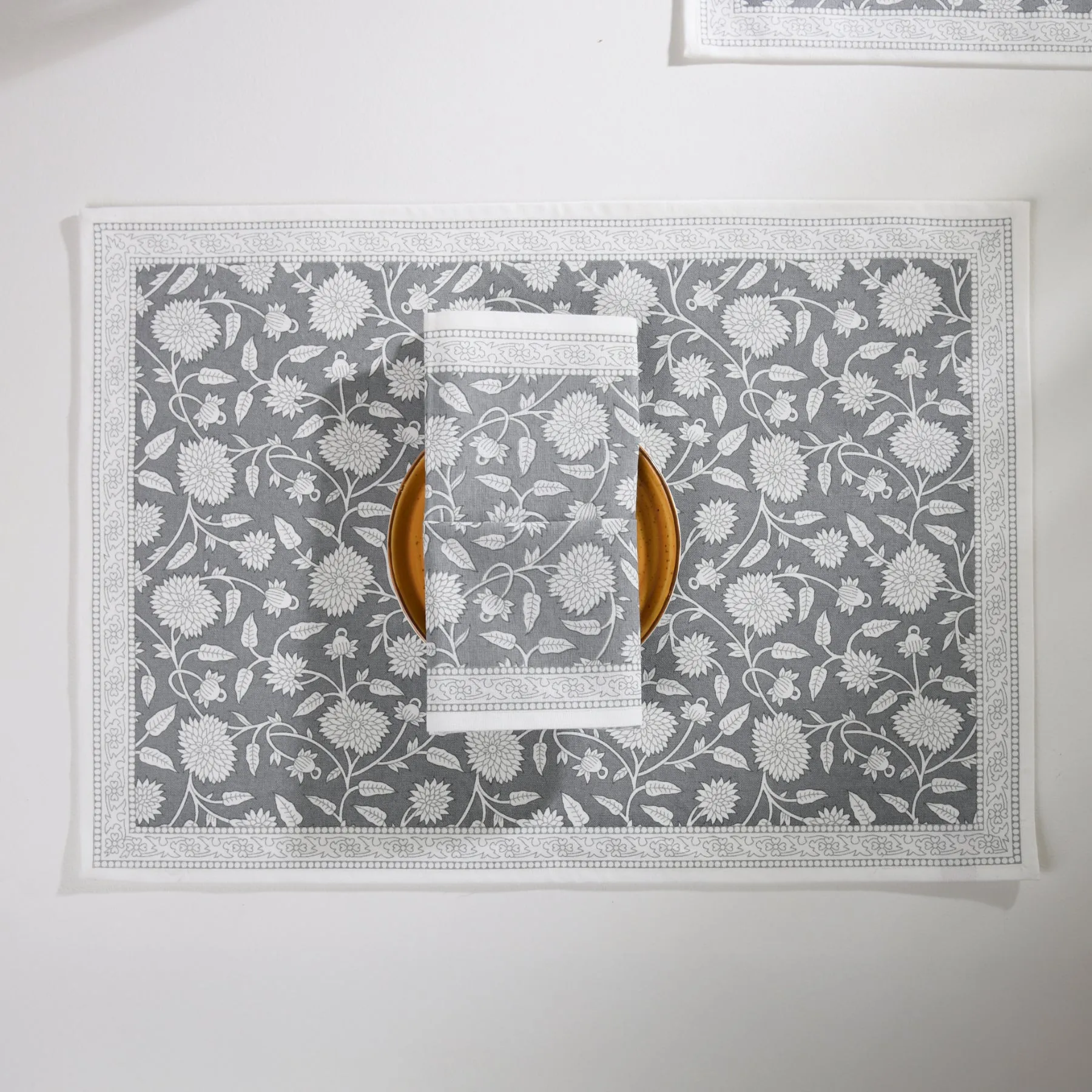 Buti Marigold Beige Table Mat Set of 6