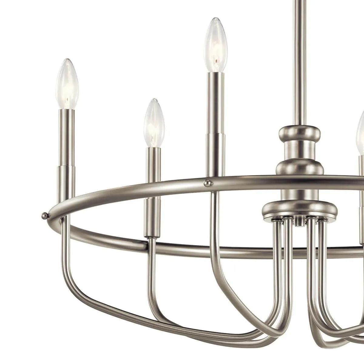 Capitol Hill 29" 6-Light Chandelier 1-Tier, Brushed Nickel Finish