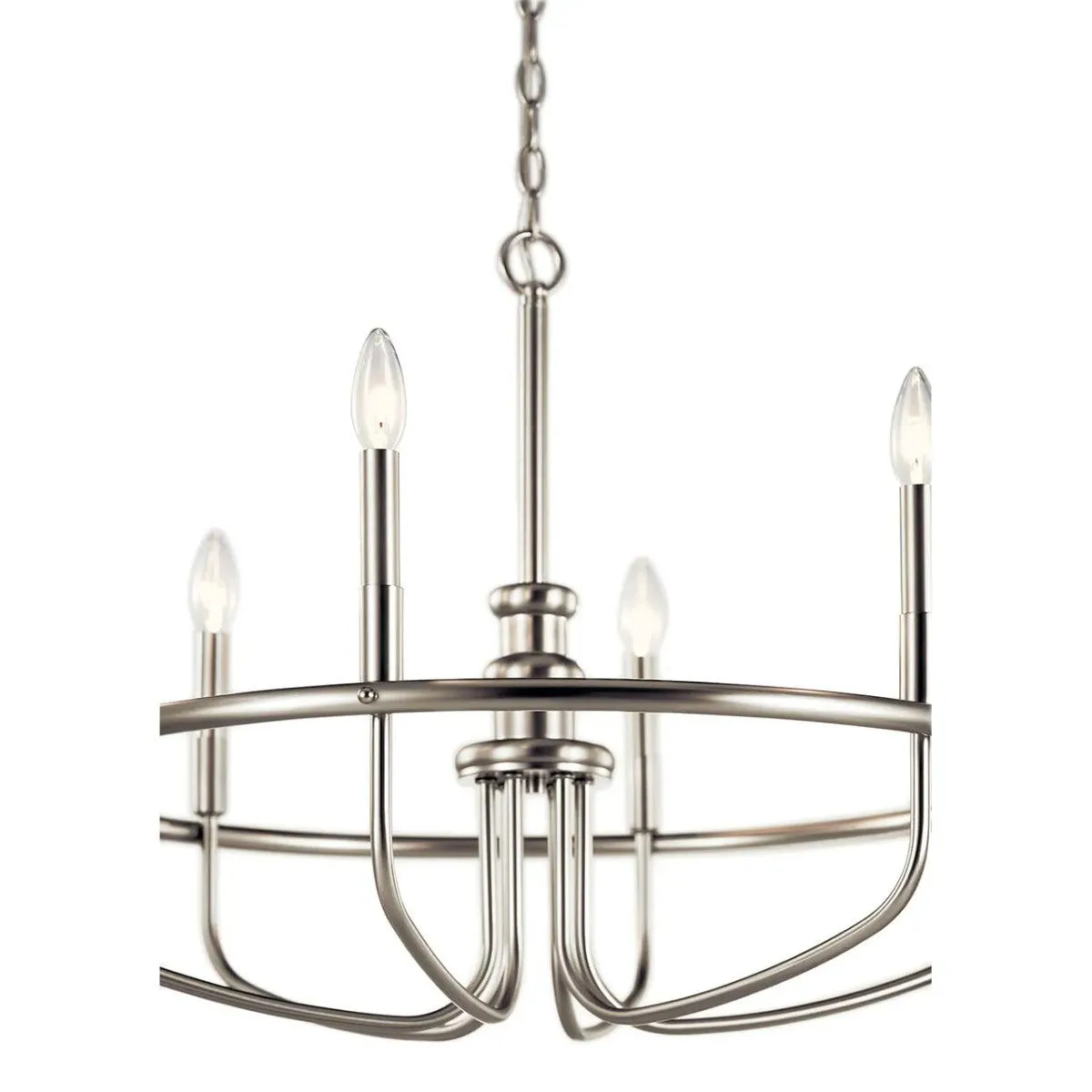 Capitol Hill 29" 6-Light Chandelier 1-Tier, Brushed Nickel Finish