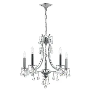 Cedar 5 Light Polished Chrome Chandelier