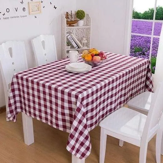 Chic Contemporary Checkered Dining Table Cover