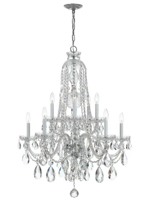 Crystorama 1110-CL-MWP Traditional Crystal 10 Light Hand Cut Crystal Chandelier