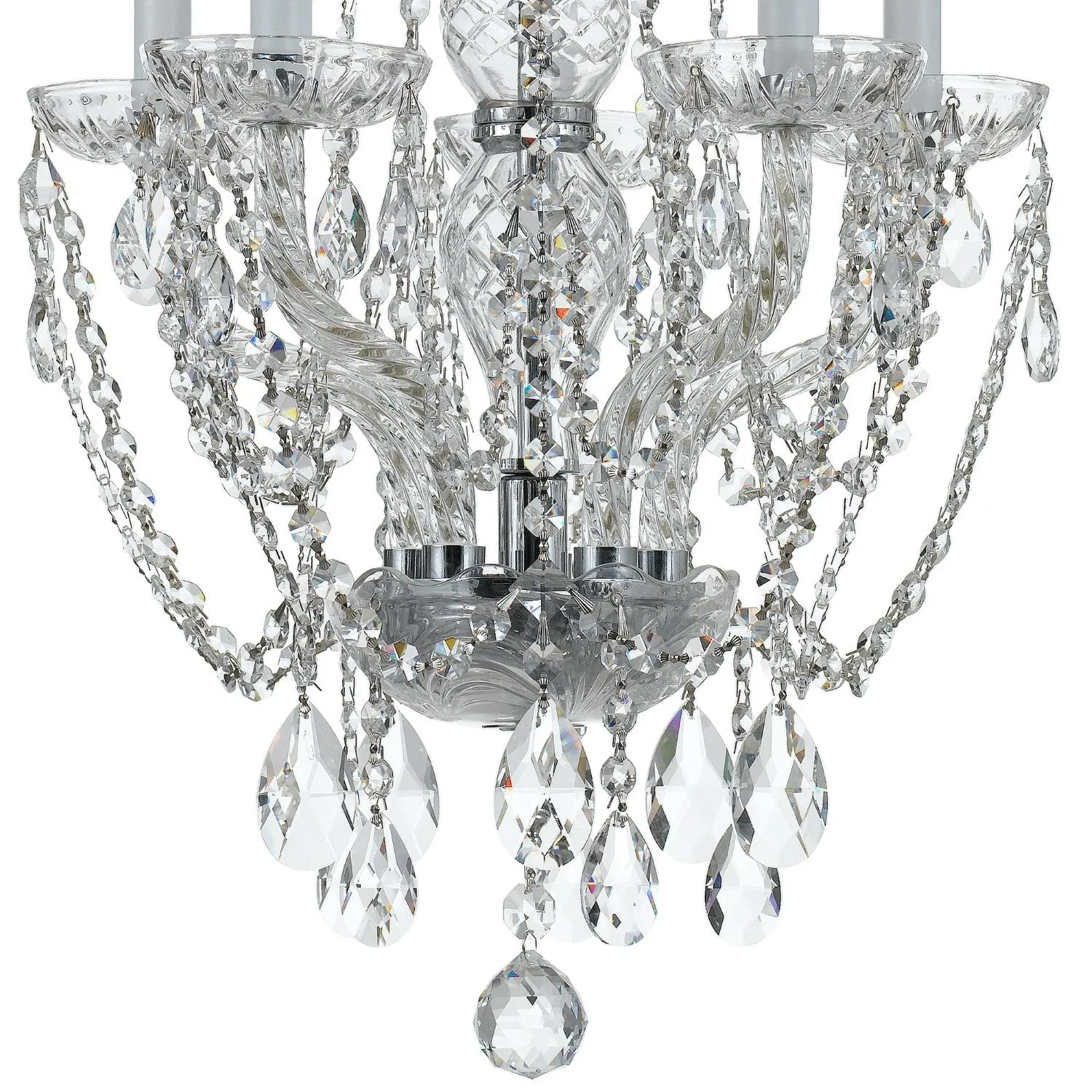 Crystorama 1129-CL-SAQ Traditional Crystal 5 Light Spectra Crystal Mini Chandelier
