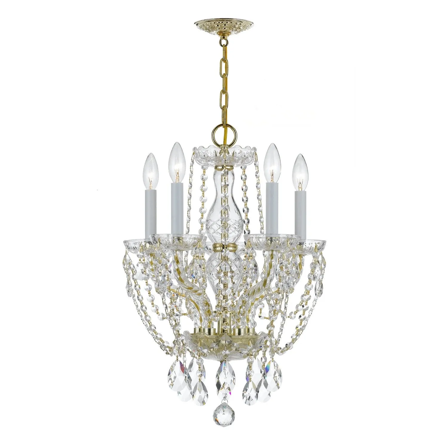 Crystorama 1129-CL-SAQ Traditional Crystal 5 Light Spectra Crystal Mini Chandelier