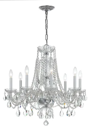 Crystorama 1138-CL-S Traditional Crystal 8 Light Swarovski Strass Crystal Chandelier