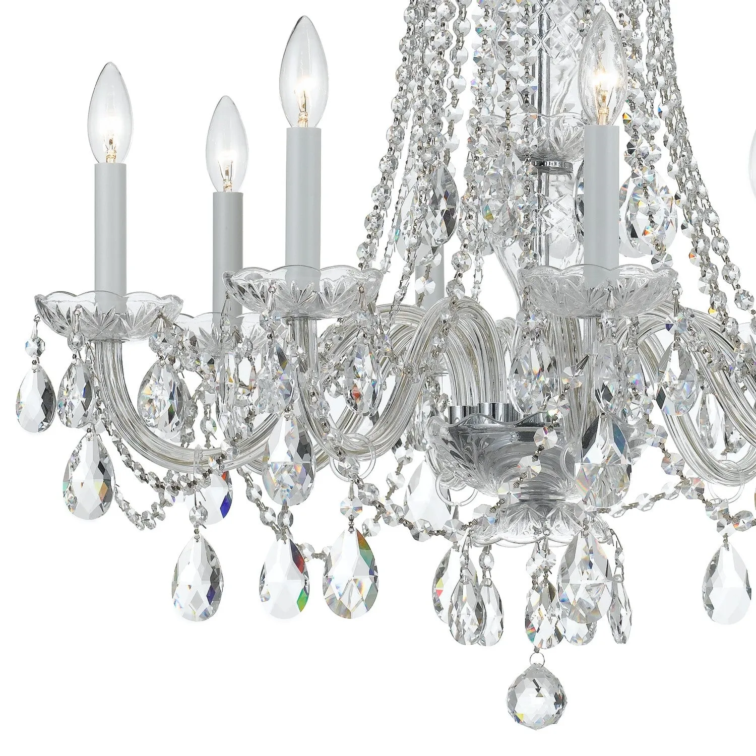Crystorama 1138-CL-S Traditional Crystal 8 Light Swarovski Strass Crystal Chandelier