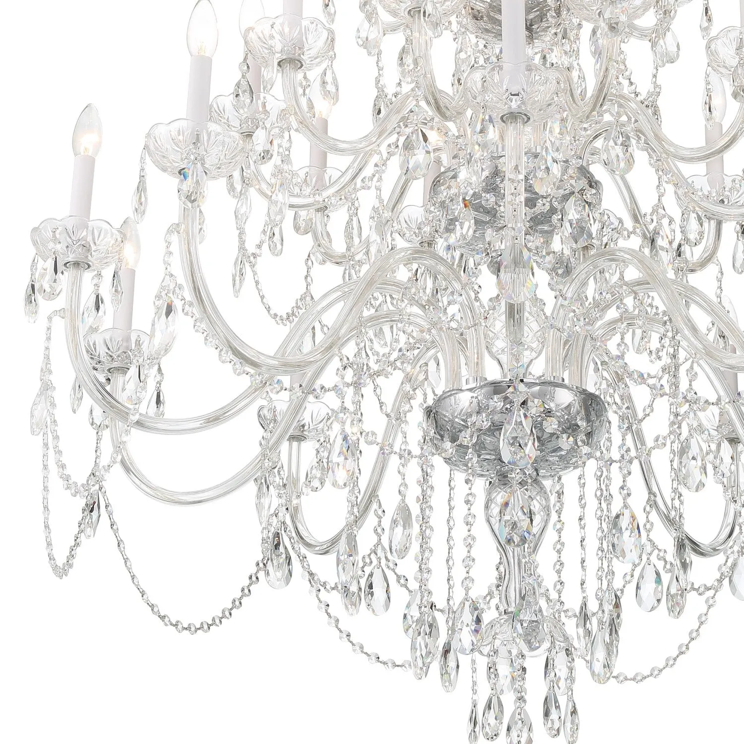 Crystorama 1156-CL-MWP Traditional Crystal 25 Light Chandelier