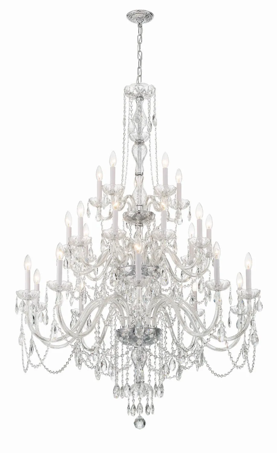 Crystorama 1156-CL-MWP Traditional Crystal 25 Light Chandelier