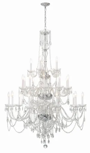Crystorama 1156-CL-MWP Traditional Crystal 25 Light Chandelier