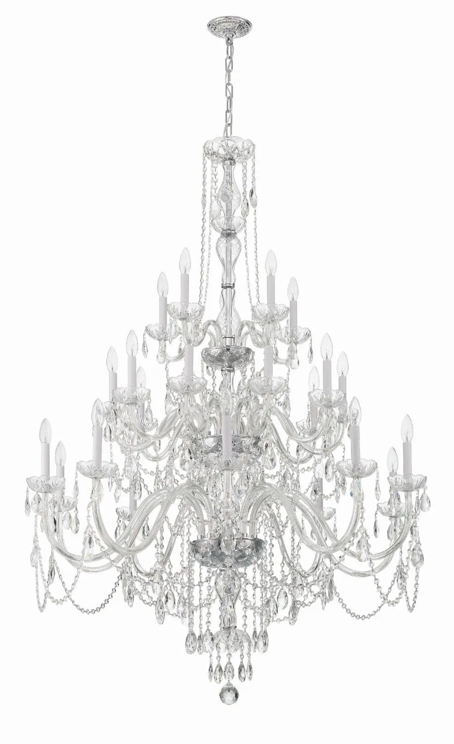 Crystorama 1156-CL-MWP Traditional Crystal 25 Light Chandelier
