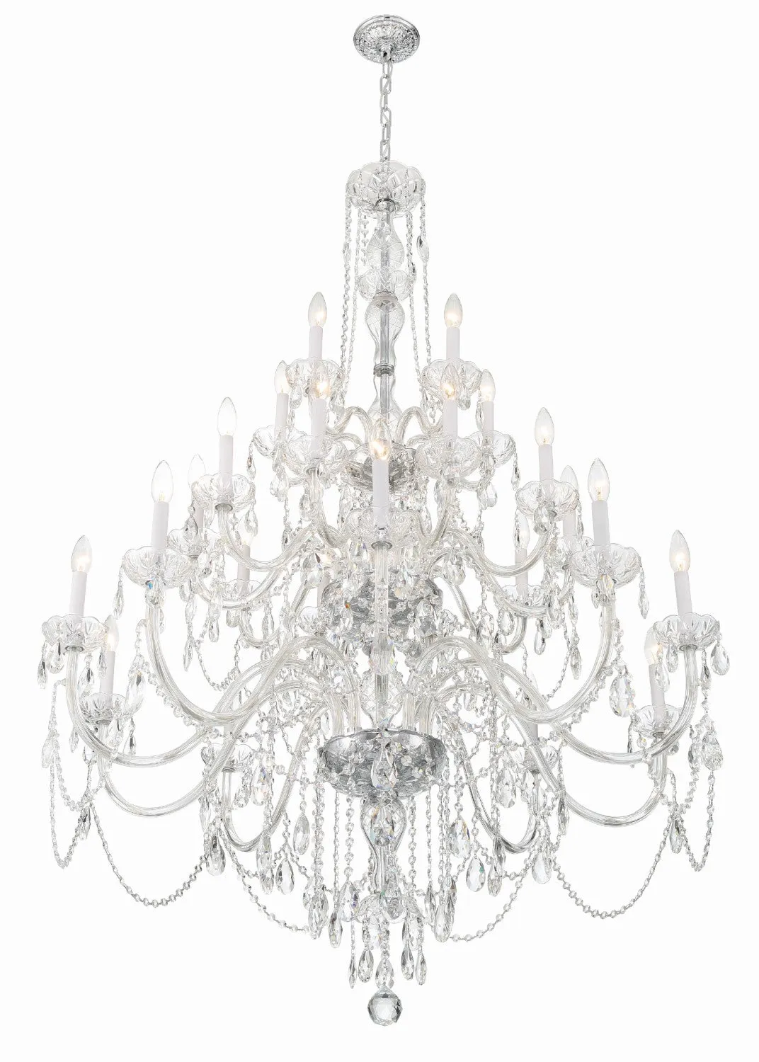 Crystorama 1156-CL-MWP Traditional Crystal 25 Light Chandelier
