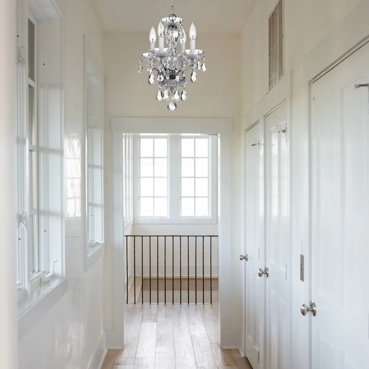 Crystorama 5534-CL-I Traditional Crystal 4 Light Clear Italian Crystal Mini Chandelier