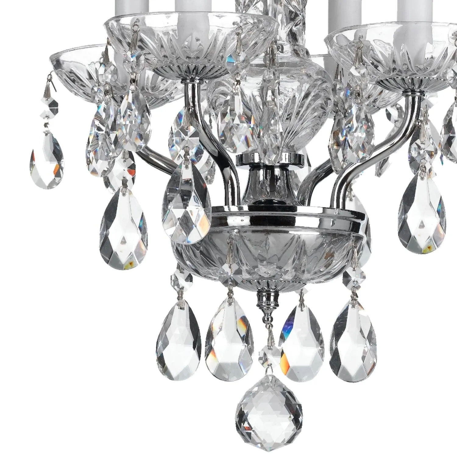 Crystorama 5534-CL-I Traditional Crystal 4 Light Clear Italian Crystal Mini Chandelier