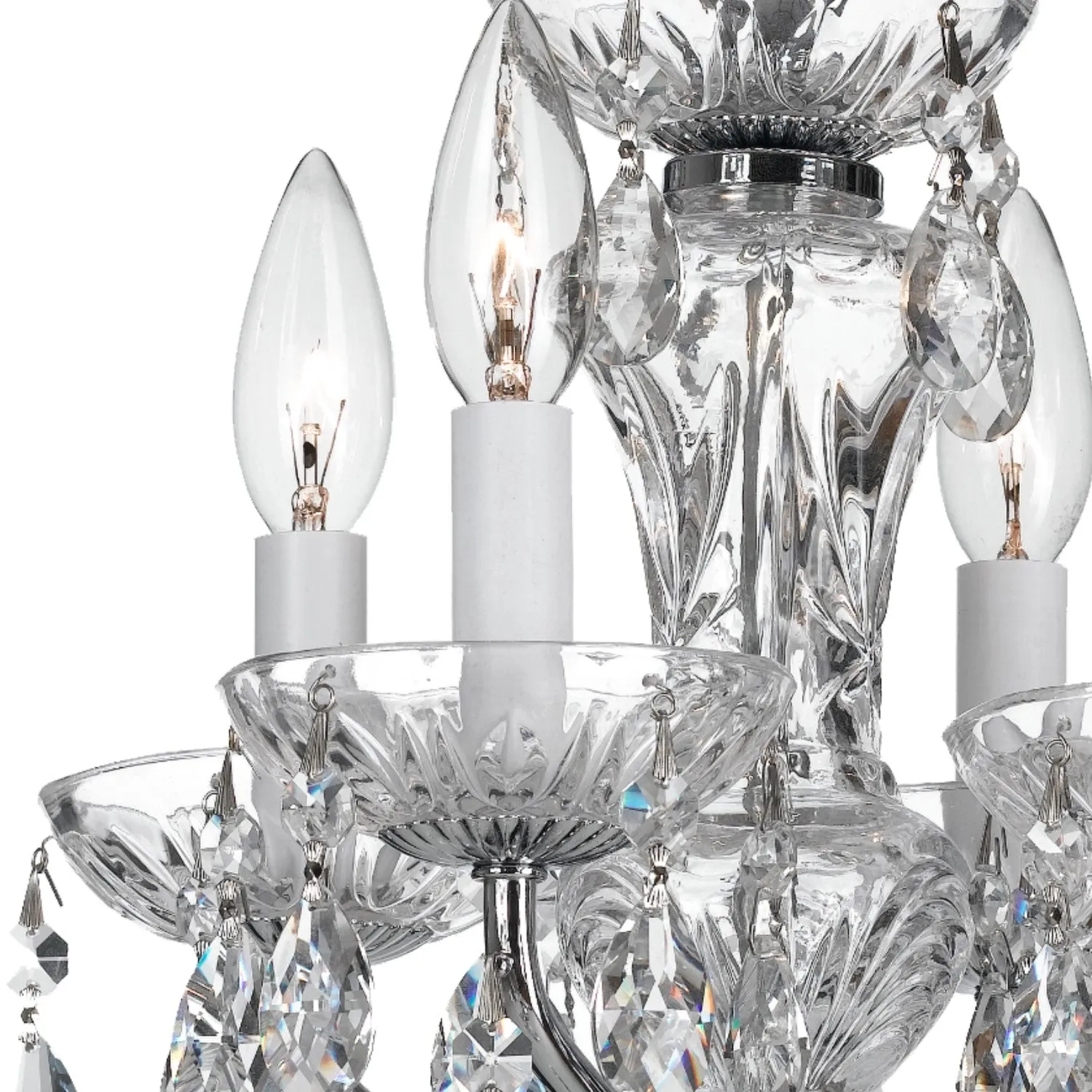 Crystorama 5534-CL-I Traditional Crystal 4 Light Clear Italian Crystal Mini Chandelier