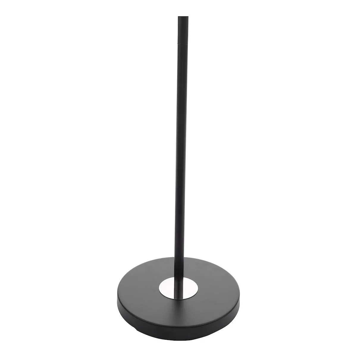 Dar Tower 3 Light Floor Lamp Matt Black and Polished Chrome