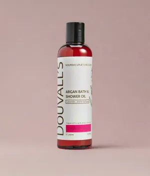 Douvall's Argan Bath and Shower Oil, English Garden, 240ml