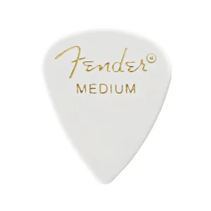 Fender Classic Celluloid 351 Shape Picks Medium White 12 Pack
