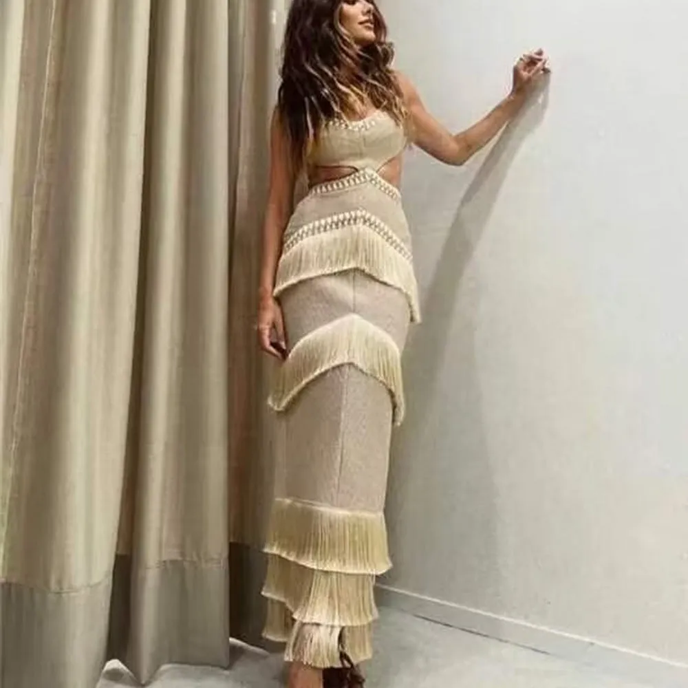 Free Spirit Tassle Maxi Dress
