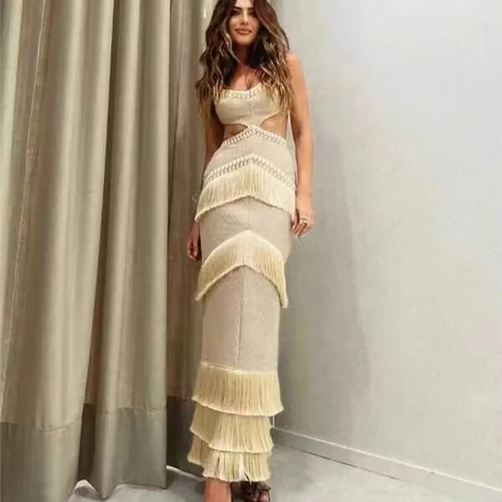 Free Spirit Tassle Maxi Dress