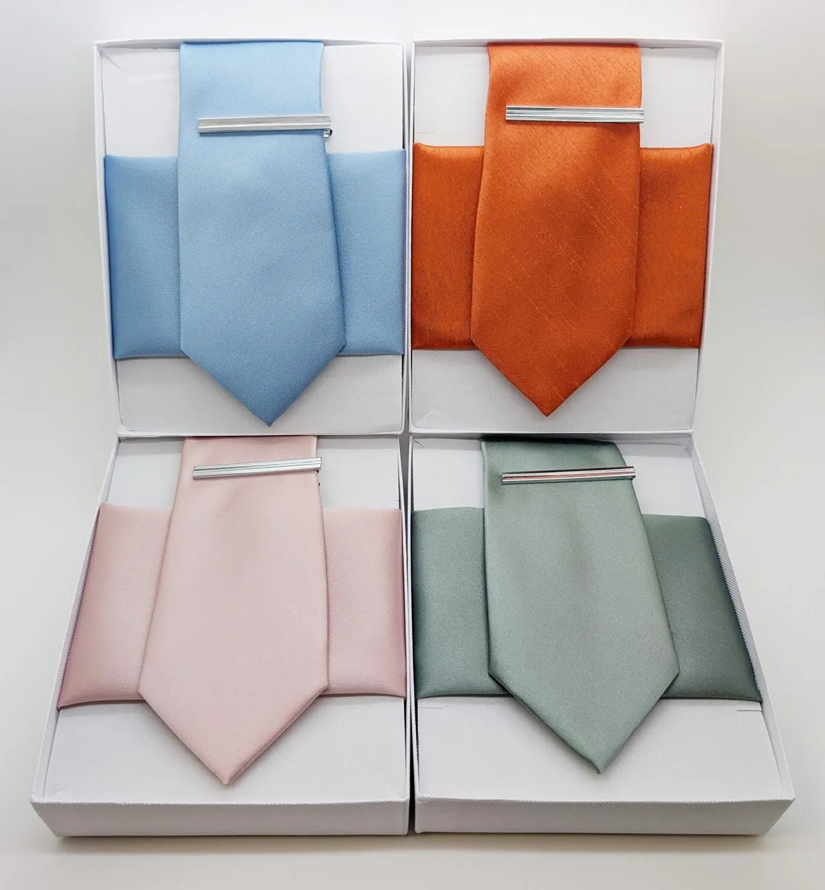 Glacier Shantung Wedding Tie