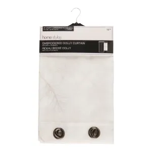 HomeStyles Embroidered Dolly Curtain, 54-in x 84-in.