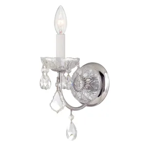 Imperial 1 Light Swarovski Strass Crystal Polished Chrome Sconce
