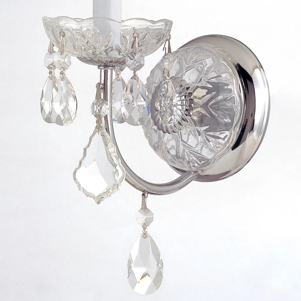 Imperial 1 Light Swarovski Strass Crystal Polished Chrome Sconce