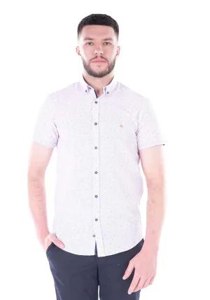 Jay Short Sleeve Shirt - White/pink