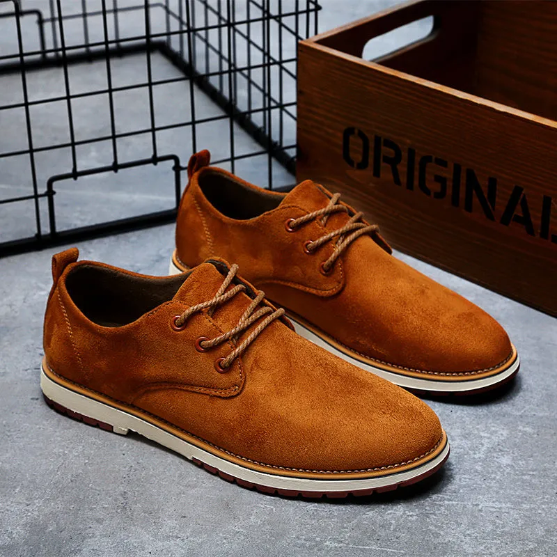 Leather Shoes Men Classic New Men's Oxford Genuine Leather Casual Sneakers