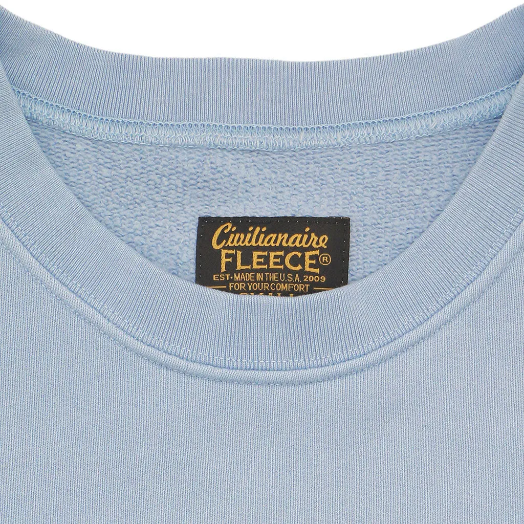 Long Sleeve 17.5 oz Fleece Women's Crewneck Sweatshirt - Bright Blue