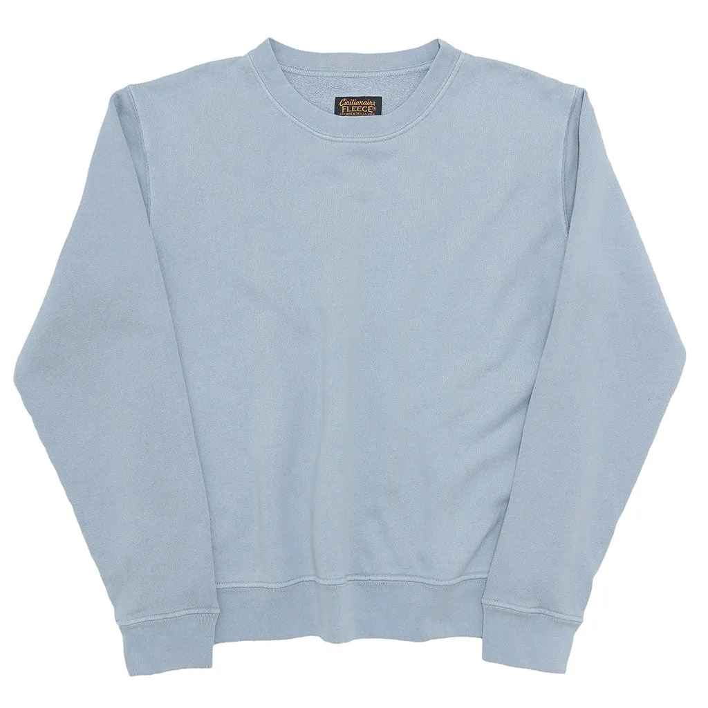 Long Sleeve 17.5 oz Fleece Women's Crewneck Sweatshirt - Bright Blue