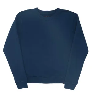 Long Sleeve 17.5 oz Fleece Women's Crewneck Sweatshirt - Navy Blue