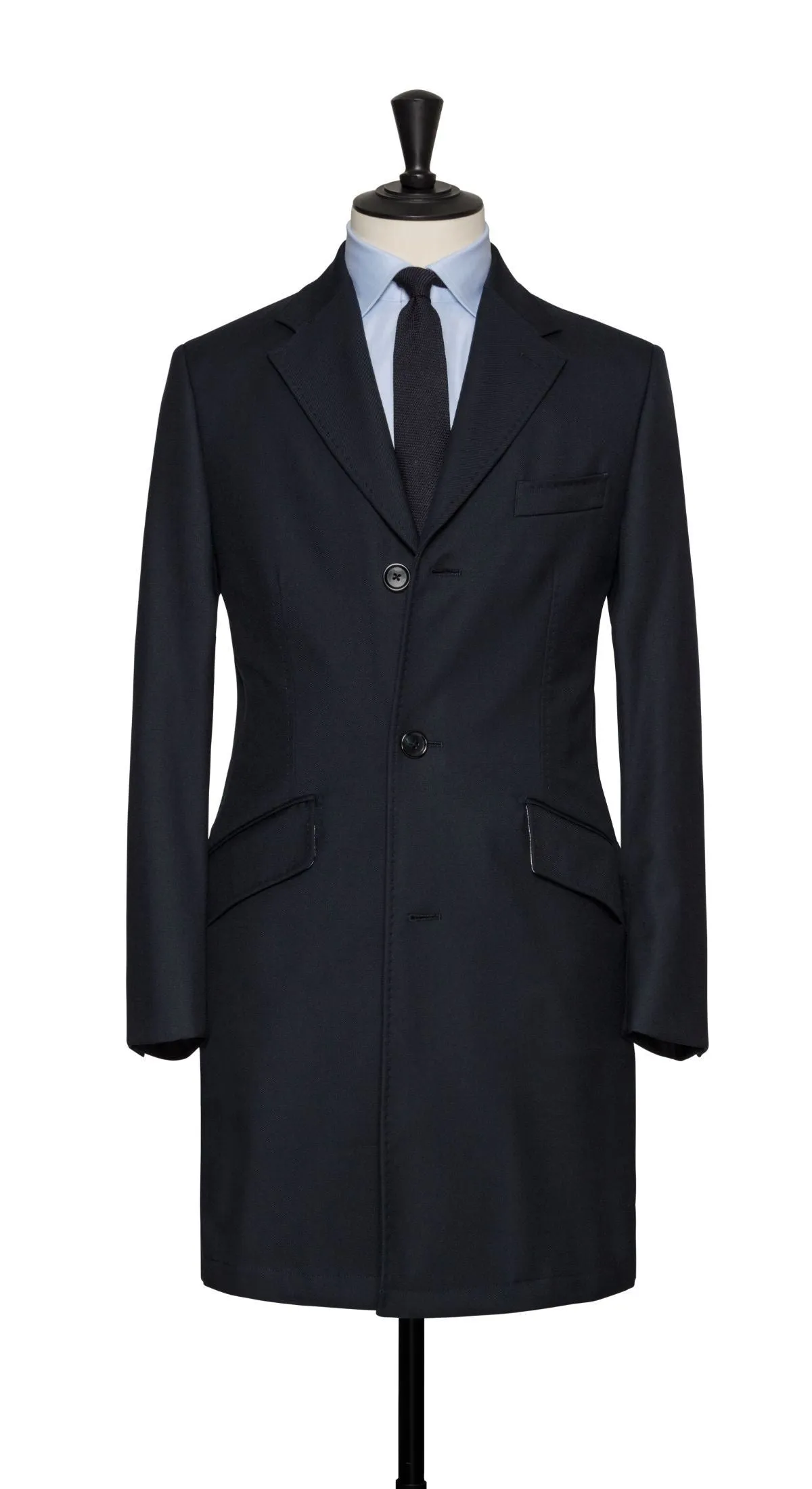 Loro Piana High Tenacity Stormsystem Fine Twill Dark Blue Wool