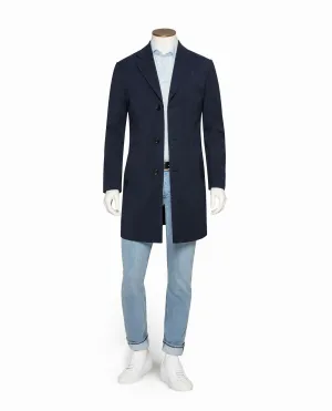 Loro Piana Lightweight Bonded Tropical Stormsystem Navy Wool & Silk Stretch