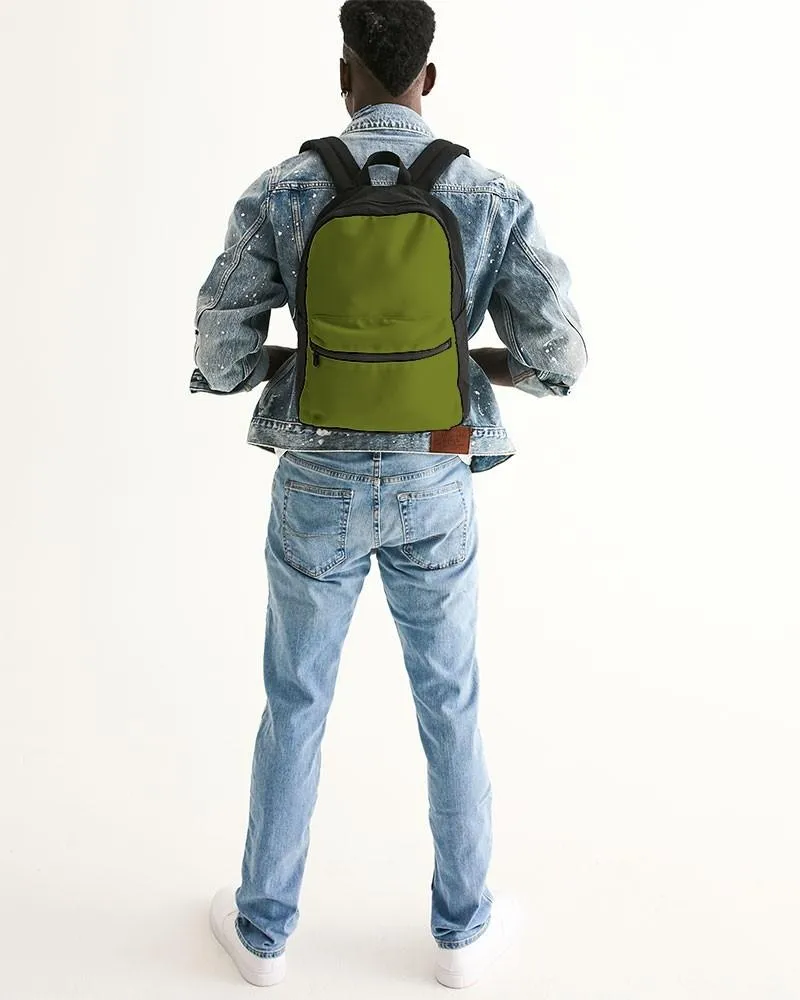 Medium Dark Yellow Warm Green Canvas Backpack | Medium Dark Pure Yellow Warm Green | C25M0Y100K60