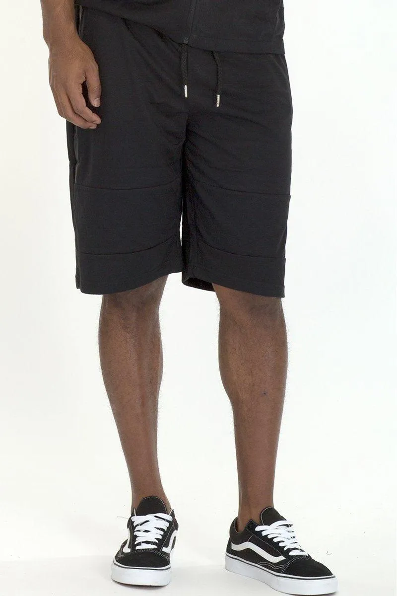 Mens Black Cage Athletic Short Set