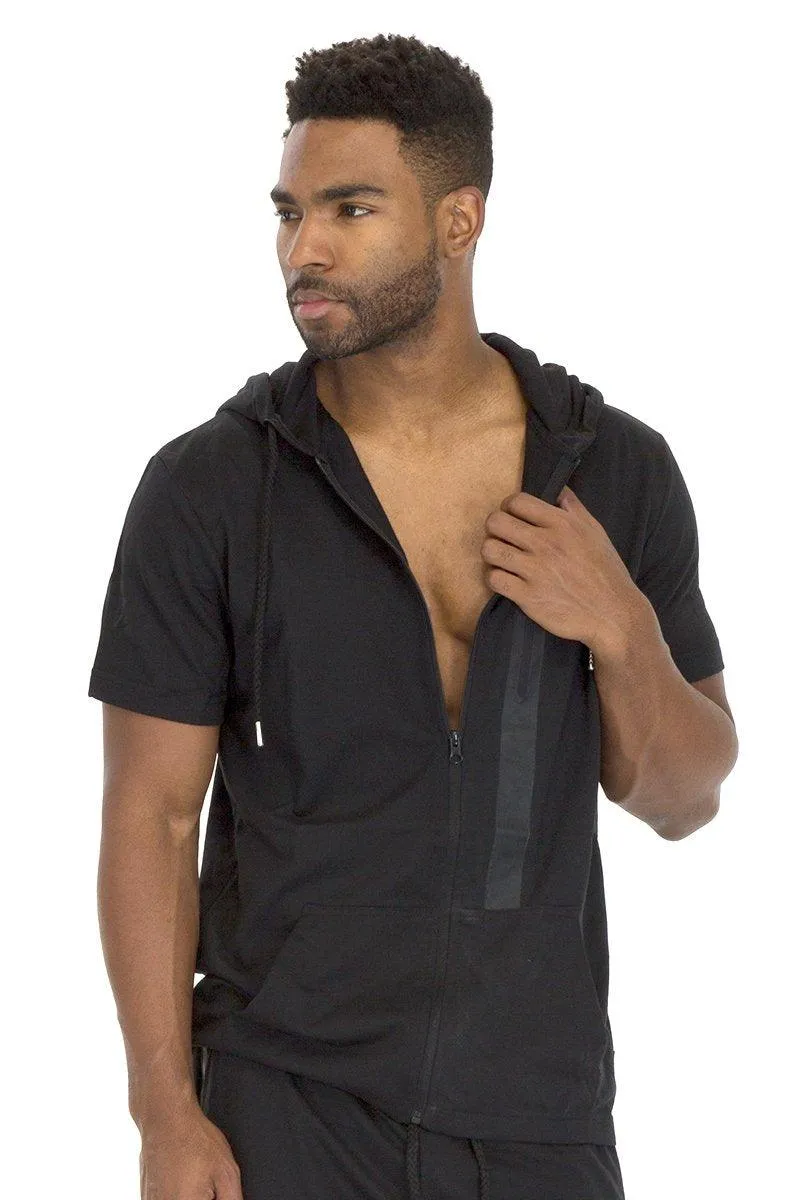 Mens Black Cage Athletic Short Set