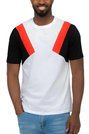 Mens Color Block Short Sleeve T-shirt