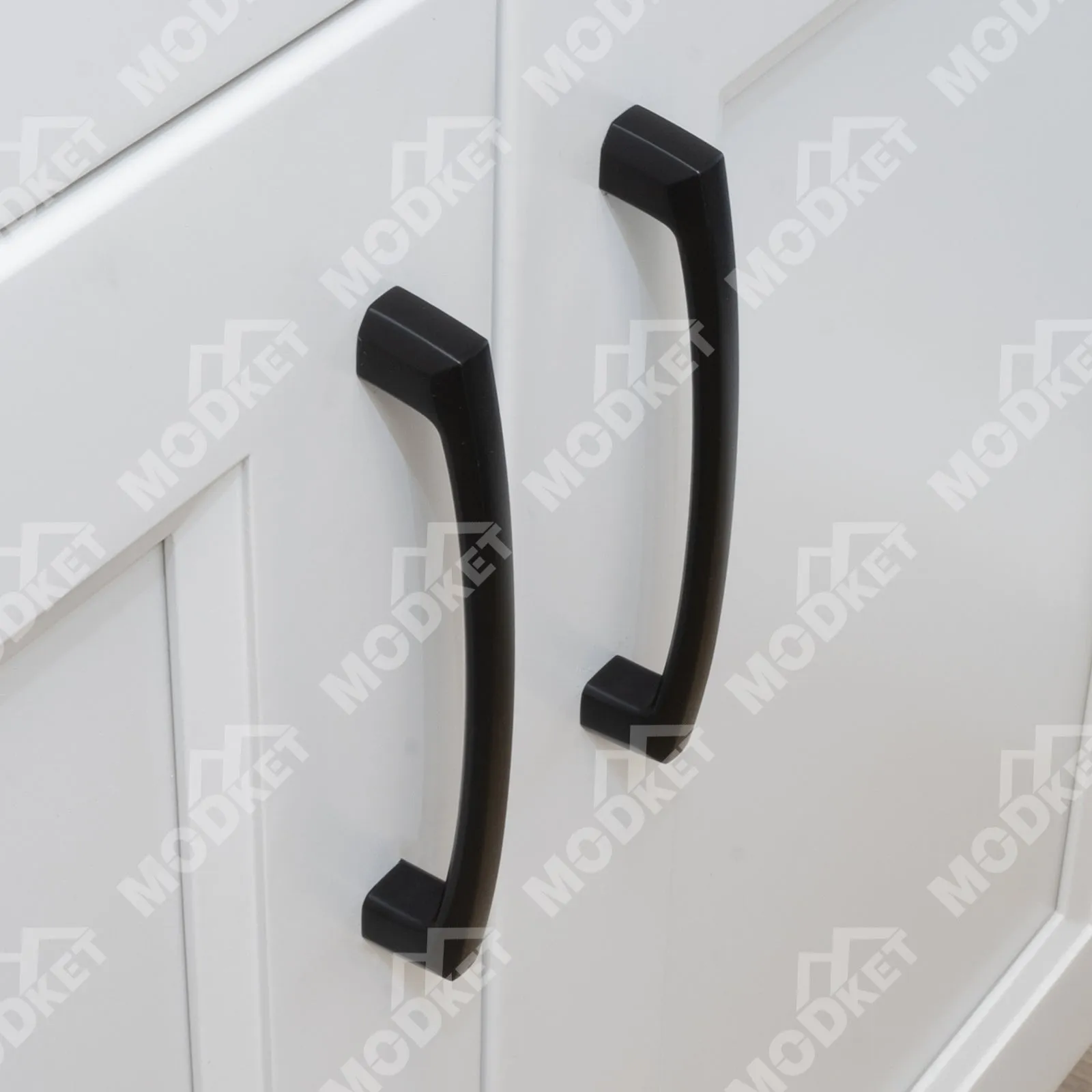 MH1660 Solid Matte Black Cabinet Pulls Handles