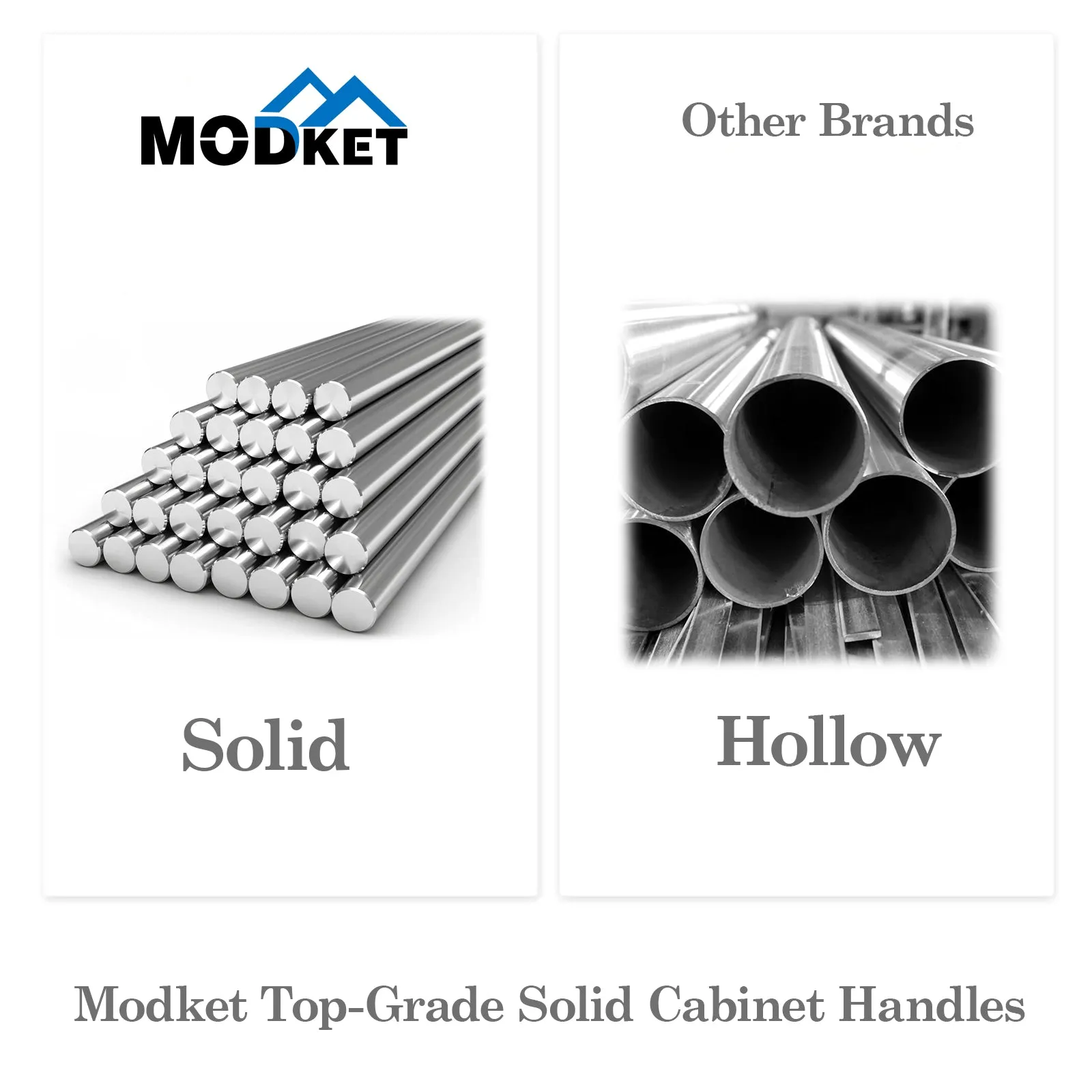 MH1660 Solid Matte Black Cabinet Pulls Handles